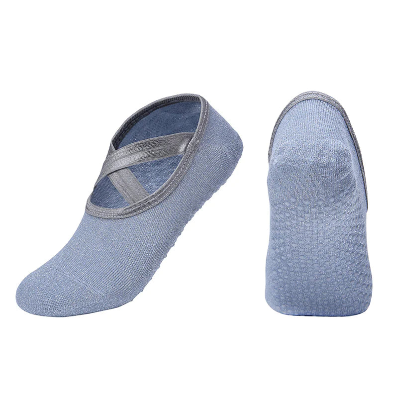 Non-Slip Cross Strap Yoga Socks