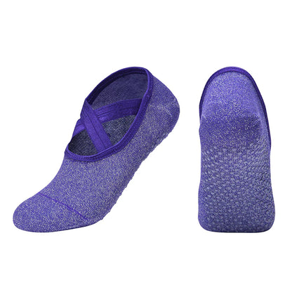 Non-Slip Cross Strap Yoga Socks